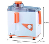 Bajaj Neo JX4 450-Watt Juicer Mixer Grinder with 2 Jars (White/Orange)