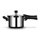 Arttdinox Stellar Stainless Steel Triply 5 LTR Mirror Finish Pressure Cooker with Gasket | Rivetless Handle | Induction & Gas Base | 7 Yrs Warranty | Jindal Stainless