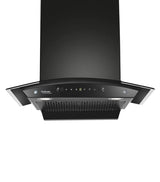 Hindware Divina 60 C BLK 1200 m³/hr Auto-Clean Kitchen Chimney With Motion Sensor & Touch Control (Black) f & Life Time warranty*