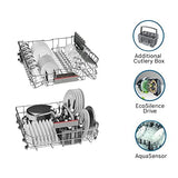 "Bosch 13 Place Setting Dishwasher with Intensive Kadhai Program, No Pre-Rinse, 70⁰ Hot water wash, Half Load Option & Extra Cutlery Box - (SMS66GW01I, White, Glass Protection Technology) Visit the Bosch Store"