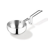Arttdinox Reflecto Triply Tadka Pan Small with Lid | Triply Stainless Steel Induction Base Pan with Heavy Bottom for Everyday Cooking by Jindal Stainless