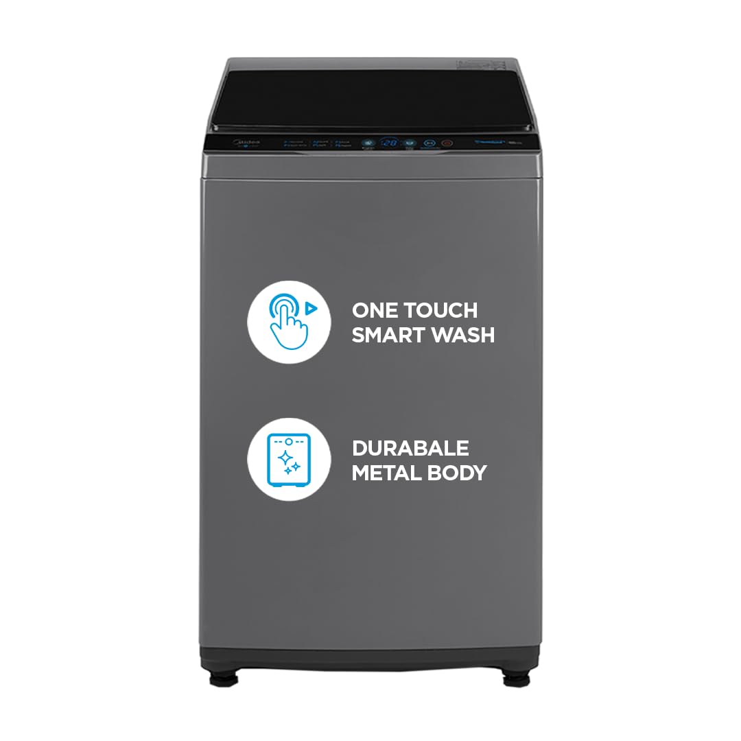 MA100W70/G-IN, Midea FATL 7.0 KG, MA100 SERIES, SILVER COLOR (open Box Like New)