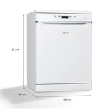 Whirlpool WFC 3C33 PF N IN Free Standing 14 Place Settings PowerClean Technology White, 30% extra space, 8 wash Programs, Ultra Quiet Performance Dishwasher