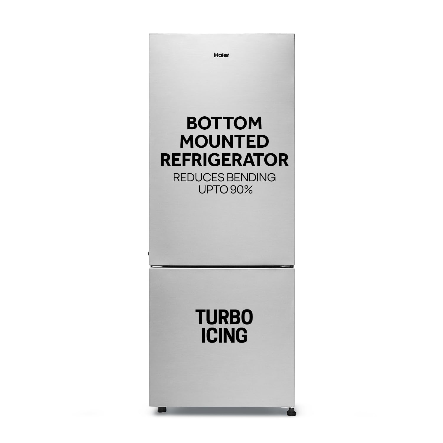 Haier 300 L, 2 Star, Frost Free Double Door Bottom Mount Refrigerator(HRB-3502BS-P, Brushline Silver)
