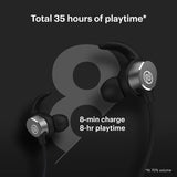 Noise Flair Bluetooth Wireless in Ear Earphones with Mic Dual Smart with Touch Controls, 35 Hour Playtime, Fast Charging (Carbon Black)