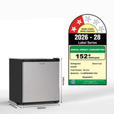 SHARP 50L 2 Star Mini Direct Cool Single Door Refrigerator |Japan 7 Shield Protection|Toughened Glass shelves (Metal Silver, SJ-MRW055N3-PSS)