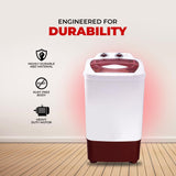 Power Guard 7 kg Top Load Washer (360 Smart Wash Technology, PG70GWASH, Protective Rat Mesh,Red)-(Sctraches)