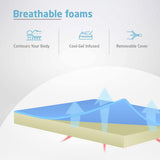 Livpure Regal Advanced Memory Foam Latex Mattress Califirnia King Size 84x72x6