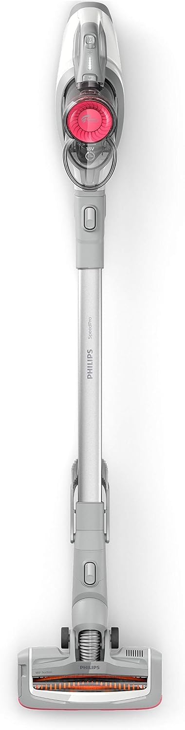 Philips Versuni SpeedPro Wireless - Cordless Handheld Vacuum Cleaner with 180 Degree Suction Nozzle - Up to 30 Minutes Cleaning Power (FC6723/01) White