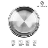 Arttdinox by Jindal Lifestyle Reflecto Triply Stainless Steel Tope with Lid | Tope Stainless Steel | Tope Stainless Steel 5Ltr | Milk Tope with Lid, 24cm, Silver | Jindal Stainless