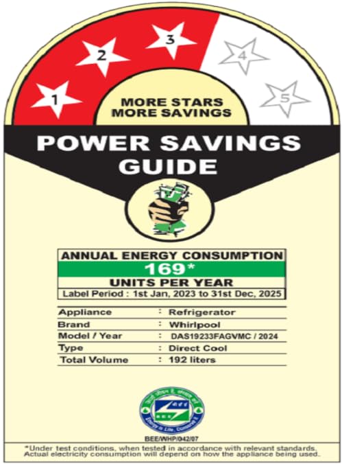 Whirlpool 192 L 3 Star Vitamagic PRO Frost Free Direct-Cool Single Door Refrigerator (215 VMPRO PRM 3S RADIANT STEEL-Z Fridge, Silver)
