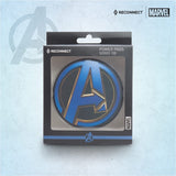 Reconnect Usb Marvel Captain America 10 Watts Wireless Charger, Led Indicator Ring, Qi Certified For Cellular Phones S (Marvel Avengers) - Black