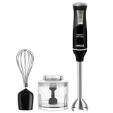 INALSA Hand Blender 1000 Watts with Chopper, Whisker| Variable Speed & Turbo Speed Function|100% Copper Motor|0.6Liter|Low Noise |Anti-Splash Technology|Home&kitchen| (Robot Inox 1000)