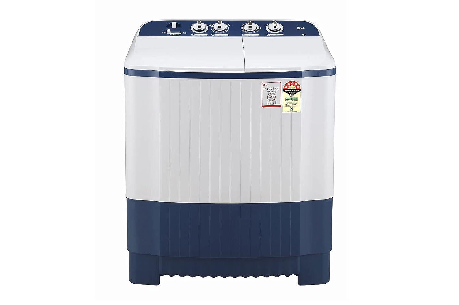 LG 7 kg Semi Automatic Top Load Washing Machine Blue, White (P7010NBAZ)