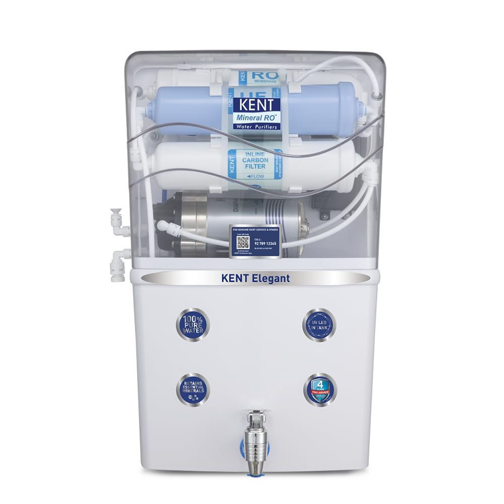 KENT Elegant (11097), 8 L RO Water Purifier (White)