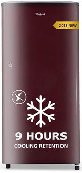 Whirlpool 184 L 2 Star Direct-Cool Single Door Refrigerator (205 WDE CLS 2S SHERRY WINE-Z, Red)