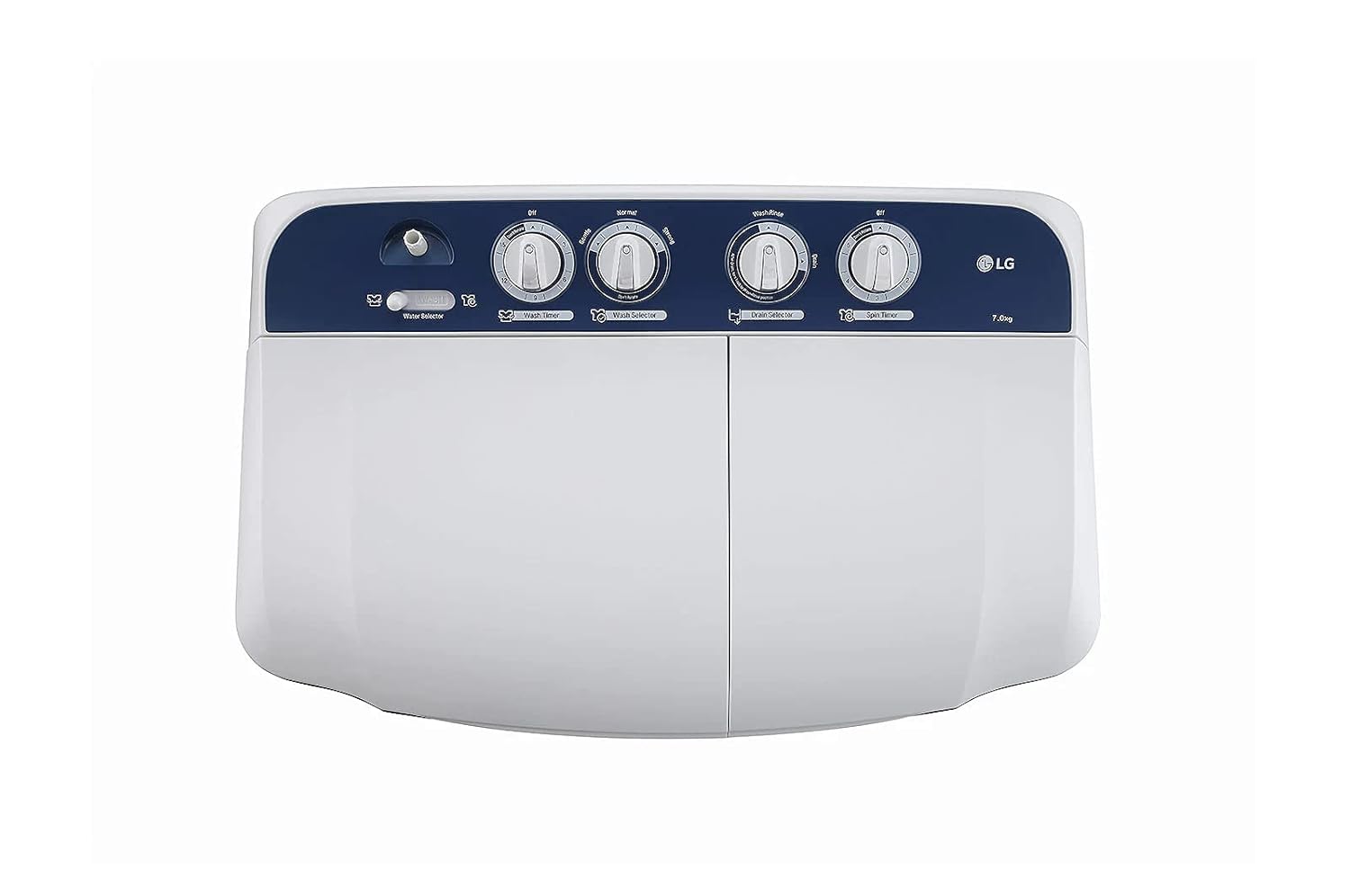 LG 7 kg Semi Automatic Top Load Washing Machine Blue, White (P7010NBAZ)