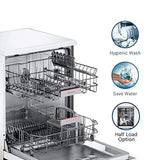 "Bosch 13 Place Setting Dishwasher with Intensive Kadhai Program, No Pre-Rinse, 70⁰ Hot water wash, Half Load Option & Extra Cutlery Box - (SMS66GW01I, White, Glass Protection Technology) Visit the Bosch Store"