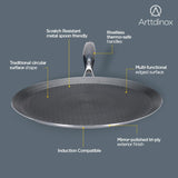Arttdinox Triply Non Stick Tawa Stellar Stainless Steel | Etched Dosa Non Stick Pan | Tava for Roti | Gas and Induction Base | By Jindal Lifestyle, 28cm,