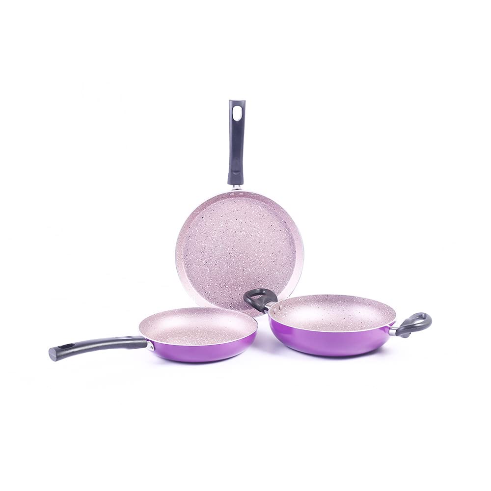 Wonderchef Valencia Plus 3 Pcs Cookware Set Purple