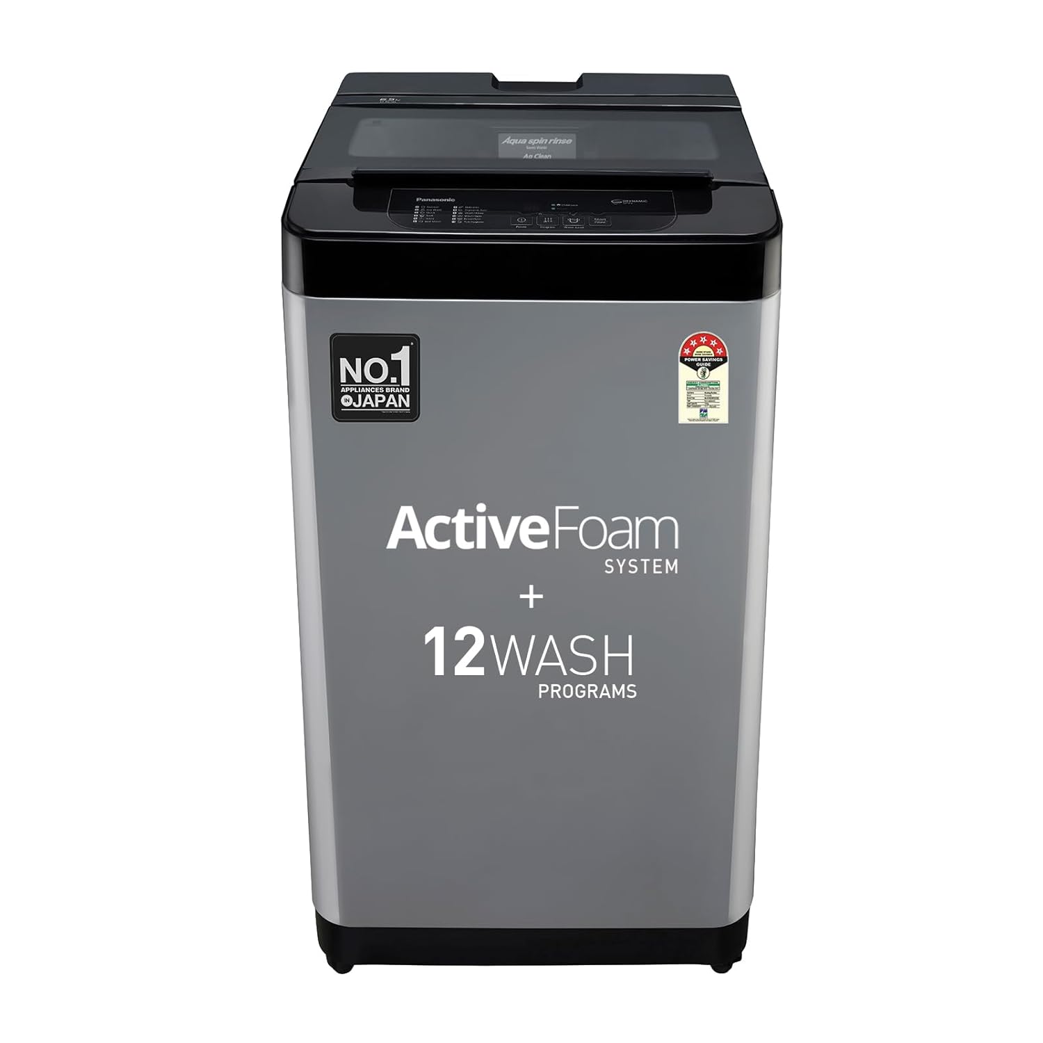 Panasonic 7 Kg 5 Star Fully-Automatic Top Load Washing Machine (2024 Model, NA-F70LF3CRB, Charcoal Inox Grey, 12 Wash Program, Active Foam Wash Technology, Antibacterial Water Inlet)-(Touched Up)