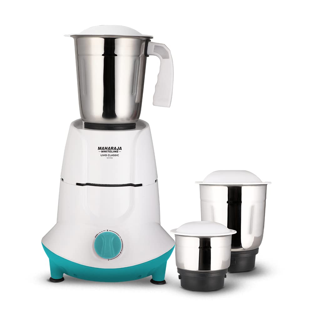 MAHARAJA WHITELINE Livo Classic_ MX-250 500 W Mixer Grinder (3 Jars, W –  Neverowned India