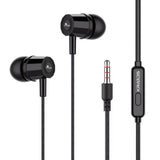 Kratos Thump Wired Earphones, Powerful Bass, HD Sound Quality Earphones, Tangle Free Cable, Comfortable in Ear Fit, with 3.5 mm Jack - Black