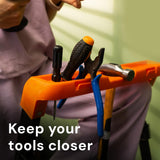 Bonkaso Alloy Steel Climb Master 7-Step Foldable Heavy Duty Ladder for Home, Indoor and Outdoor Purpose with Anti-Slip and Advanced Locking System - (