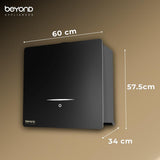 Beyond Appliances Cube Plug N Play Ductless Kitchen Chimney|1250 M³/Hr Suction|Auto Clean|5-Stage Charcoal Activated Filter|Touch Control|3-Way Suction|48 Db Low Noise|Black