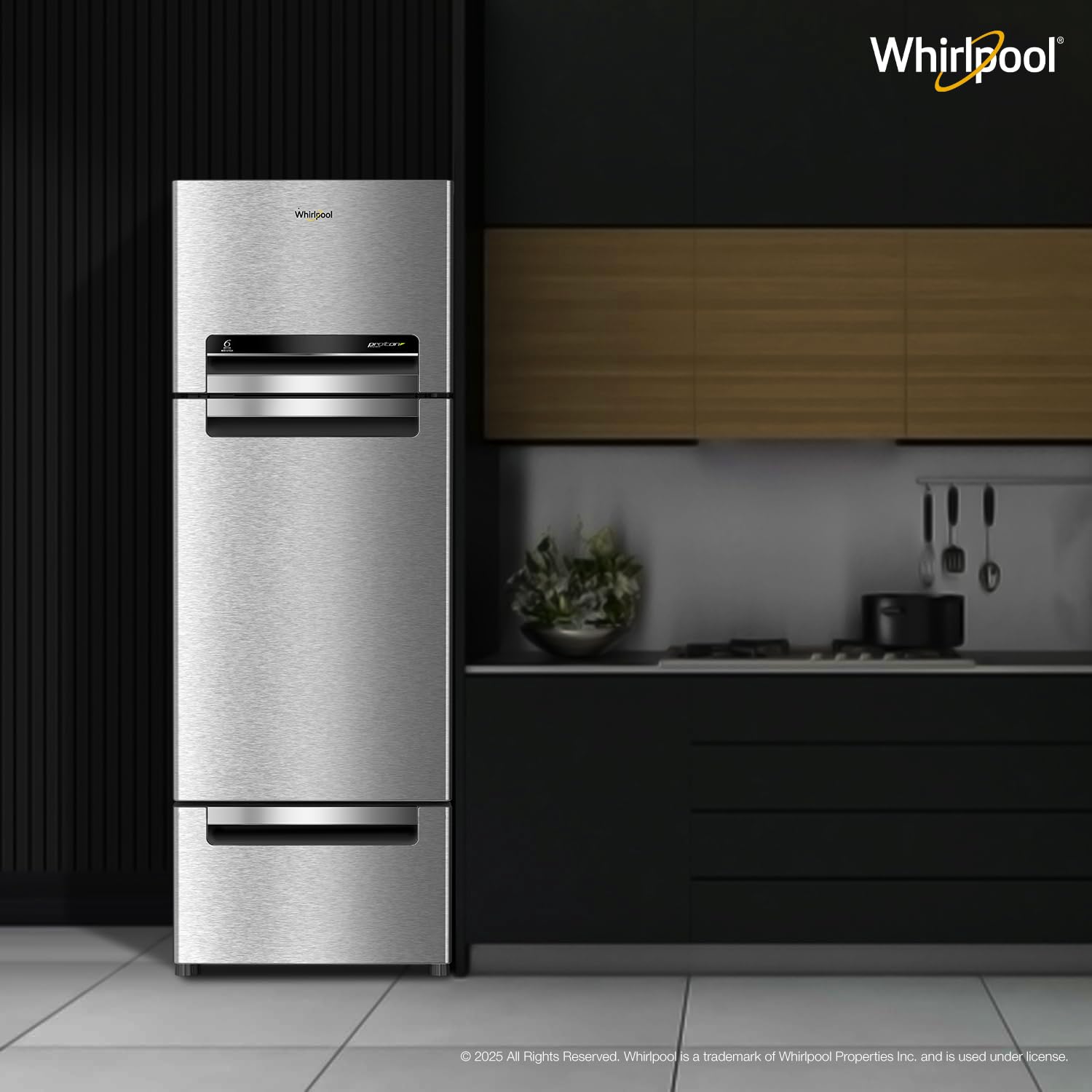 Whirlpool 300 L Frost Free Triple-Door Refrigerator | Zeolite Technology | Microblock Technology [FP 353D PROTTON ROY ALPHA STEEL (N)
