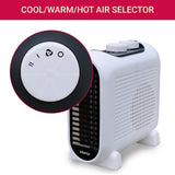 Inalsa Electric Fan Heater Hotty - 2000 Watts Variable Temperature Control Cool/Warm/Hot Air Selector | Over Heat Protection | ISI Certification, White