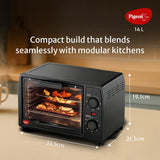 Pigeon Oven Toaster Grill 14 Liters OTG| 850 Watts| Toast, Grill, Bake & Roast | Heat Resistant Tempered Glass| Black