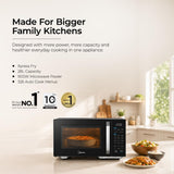 Midea 28 L Convection Microwave oven with Air Fry & Grill (MMOP03XA-ECSEBK) | 326 Auto cook menu | 900W | Child Lock