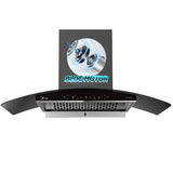 Midea 90 cm 1600 m3/hr BLDC, Filter-less, Wi-Fi enabled, intelli- Autoclean, 9 speed kitchen Chimney, Free Installation Kit (Megan Auto Clean), Black