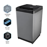 Panasonic 7 Kg 5 Star Fully-Automatic Top Load Washing Machine (2024 Model, NA-F70LF3CRB, Charcoal Inox Grey, 12 Wash Program, Active Foam Wash Technology, Antibacterial Water Inlet)-(Touched Up)