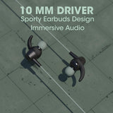 Zebronics Zeb Yoga 90 Plus Wireless in-Ear Neckband Earphone Supporting Bluetooth 5.0, Dual Pairing,Type C Charging,10mm Drivers,Metallic Magnetic Earpiece,Call & Media Controls, Splash Proof(Green)