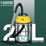 INALSA Wet and Dry Vacuum Cleaner for Home,20 LTR Capacity,1400 W,20 kPa Suction,Blower Function,HEPA Filter,Wet Vacuum Cleaner for Sofa,Metal Telescopic Tube,SS Body,Heavy Duty (Micro WD20)