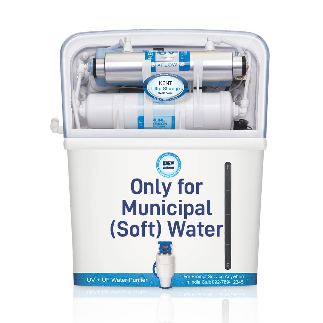 KENT ULTRA STORAGE 8 L UV + UF Water Purifier Suitable only for Municipality Water Supply (Blue)