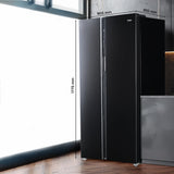 Haier 602L 3Star 2 Door Side by Side Frost Free Refrigerator|100% Convertible|Expert Inverter Technology|Digital Display Panel|Triple Twist Ice Maker|HRS-682KS
