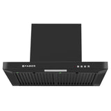 Faber 60 cm 1000 m³/hr T-Shape Kitchen Chimney | Baffle Filter | Push Button Control | Motor- 250 Watt | HOOD MARS PB BF BK 60, Black
