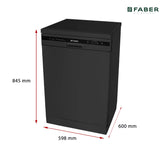 Faber 12 Place Settings Dishwasher (FFSD 6PR 12S, Neo Black)