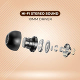 Kratos Thump Wired Earphones, Powerful Bass, HD Sound Quality Earphones, Tangle Free Cable, Comfortable in Ear Fit, with 3.5 mm Jack - Black