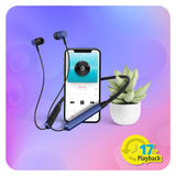ZEBRONICS Zeb Evolve Wireless Bluetooth in Ear Neckband Earphone, Rapid Charge, Dual Pairing, Magnetic earpiece,Voice Assistant with Mic (Blue)