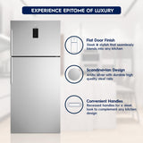 Electrolux 461L Frost Free Inverter Double Door Refrigerator, Top Freezer, TasteLockAuto & TasteGuard Technology, Arctic Silver Steel, UltimateTaste 500, ETB4600C-A | Open Box like New |