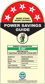 Samsung 7 kg, 5 star, EcoBubble Technology, Hygiene Steam with Inbuilt Heater, Digital Inverter, Fully-Automatic Front Load Washing Machine (WW70R22EK0X/TL, INOX GRAY)