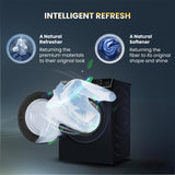 Haier 11 Kg (Wash) / 7 Kg (Dry), 5 Star, Powered by AI-DBT, Direct Drive Technology, Wifi, PuriSteam, I-Refresh, Front Load Fully Automatic Washer Dryer, (EFLD110-DM14IEICBKU1, In-built Heater,Black)