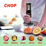 INALSA Hand Blender 1000 Watts with Chopper, Whisker| Variable Speed & Turbo Speed Function|100% Copper Motor|0.6Liter|Low Noise |Anti-Splash Technology|Home&kitchen| (Robot Inox 1000)