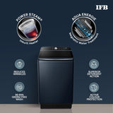 IFB 11 Kg 5 Star with DeepClean® Technology, AI Powered, Fully Automatic Top Load Washing Machine (TL111RB2SN, PowerSteam®, Inbuilt Heater, 5D Wash, Aqua Energie, Royal Blue)
