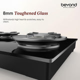 Beyond Appliances Quantum Pro 3 Burner | Gas Saver Stove | 5 Star Energy Rated | Auto Ignition | 77% Energy Efficient| Full Brass burners | LPG & PNG | ISI & LERC Certified