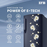 IFB 187L 2 Star Direct-Cool Single Door Refrigerator (IFBDC-2132NBFE, Floral Falls Blue) Extraordinary Space with Humidity Controller
